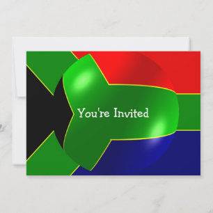 Invitation Drapeau Sud-Africain N'importe quelle occasion
