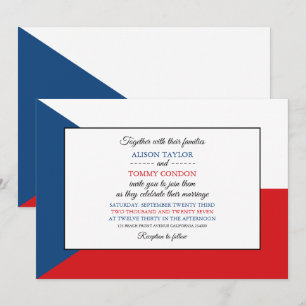 Invitation Drapeau tchèque, Drapeau de la République tchèque 