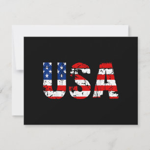 Invitation Drapeau USA Drapeau Américain USA National Patriot