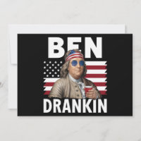 Drapeau vintage drôle du 4 juillet Ben Drankin Bee