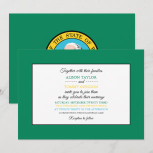 Invitation Drapeau Washington, Drapeau Washington Mariage