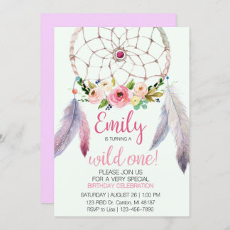 Invitation Dream Catcher 1er anniversaire