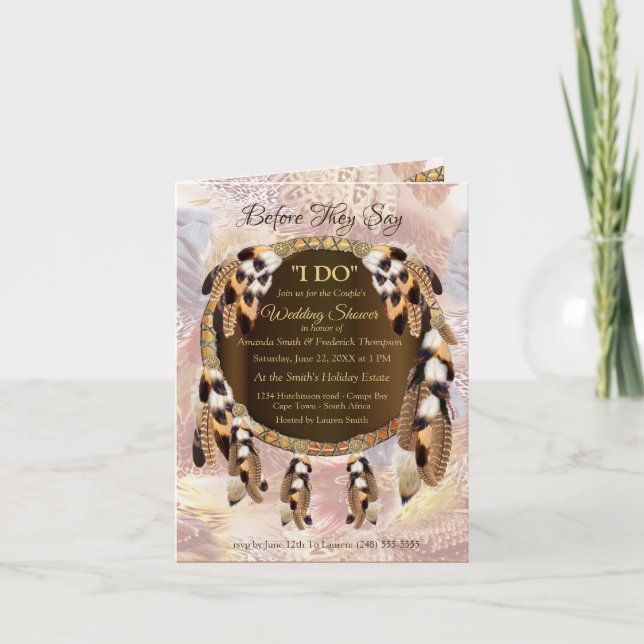 Invitation Dream Catcher Couple Shower (Devant)