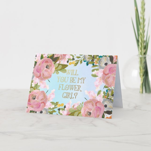 Invitation Dream Garden Floral Custom Flower Demande (Devant)