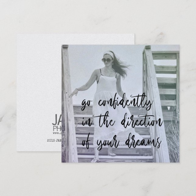 Invitation DREAM ON DREAMER 5.25 x 5.25 card (Devant / Derrière)
