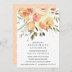 Invitation Dream Peach Flowers Bridesservatrices Mariage de d