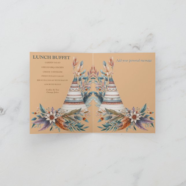 Invitation Dreamcaters dans un thème bohème (Intérieur)