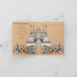 Invitation Dreamcaters dans un thème bohème