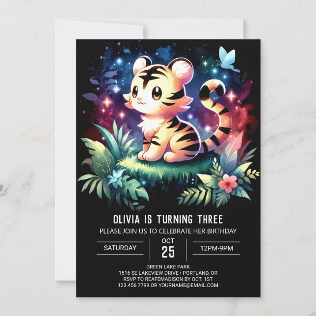 Invitation Dreamminimalist Tiger Anniversaire (Devant)