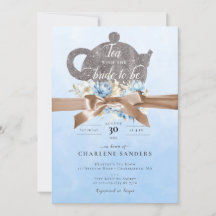 Dreamy Blue Floral et Bow Bridal Tea