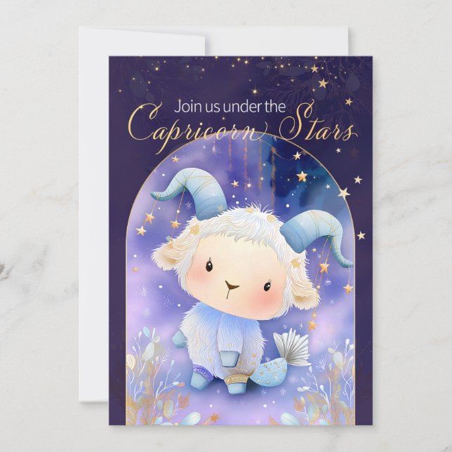 Invitation Dreamy Capricorn Starry Night Anniversaire (Devant)