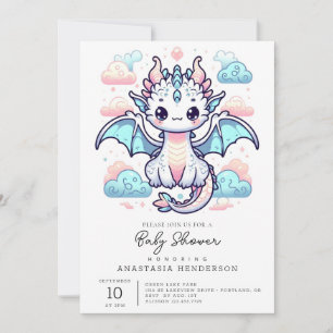 Invitation Dreamy Dragon Baby shower