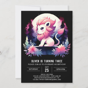 Invitation Dreamy Joyeux Lion Anniversaire