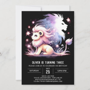 Invitation Dreamy Kids Lion Anniversaire