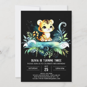 Invitation Dreamy Kids Tiger Anniversaire