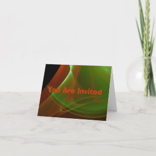 Invitation Dreamy Orange et Green Sweep