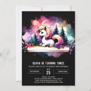 Invitation Dreamy Pastel Horse Birthday
