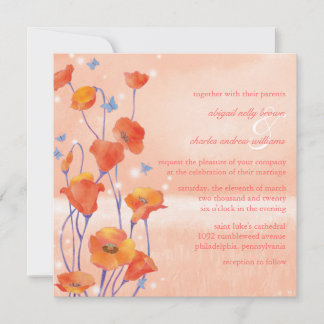 Invitation Dreamy Poppy Field Mariage