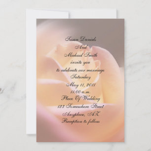 Invitation Dreamy Yellow Rose Floral Mariage