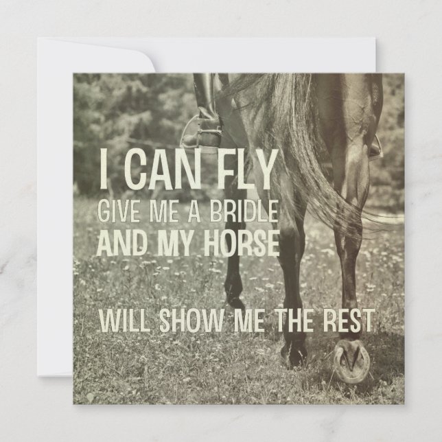 Invitation DRESSAGE IN THE DAISIES 5.25 x 5.25 card (Devant)