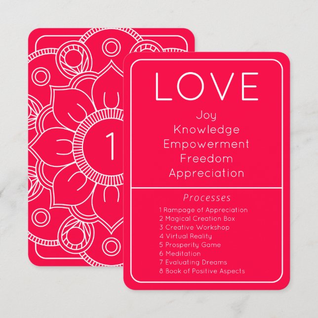 Invitation Droit de l'attraction Amour Échelle d'orientation  (Devant / Derrière)