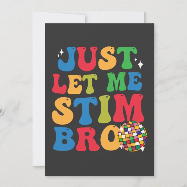 Invitation Drôle Autistique Sensibilisation à l'autisme Laiss (Devant)