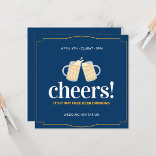 Invitation Drôle Bière Gratuite Et Un Mariage