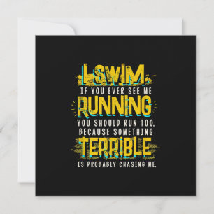 Invitation Drôle cadeau de natation pour nageur