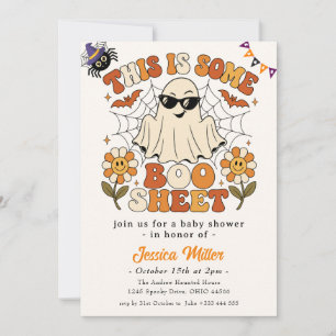 Invitation Drôle "C'est du papier fantôme" Halloween rétro
