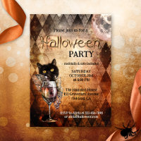 Drôle Chat et Cocktail Halloween Party