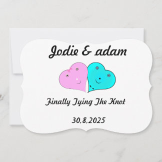 Invitation drôle coeur de m & mrs