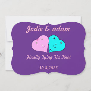 Invitation drôle coeur de m & mrs