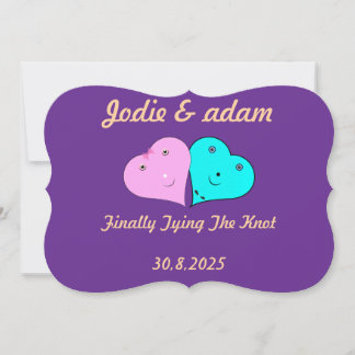 Invitation drôle coeur de m & mrs