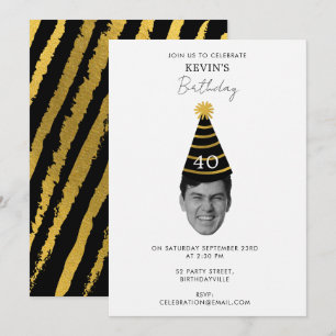 Invitation drôle d'anniversaire avec photo de visa