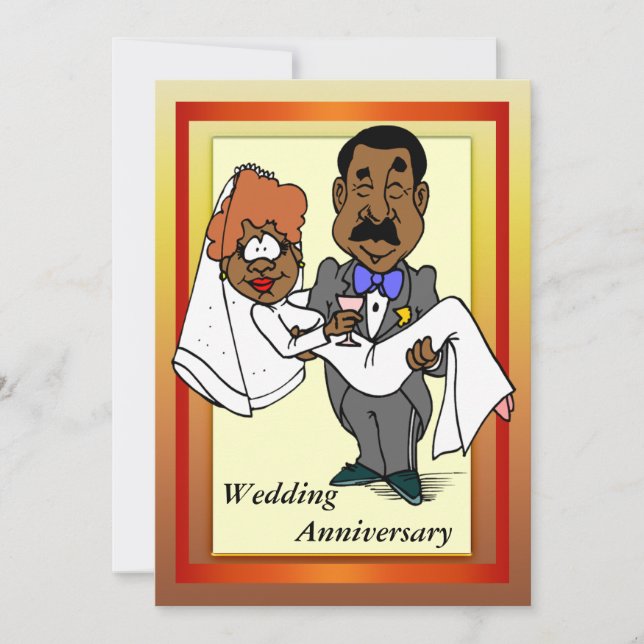 Invitation drôle d'anniversaire de mariage (Devant)