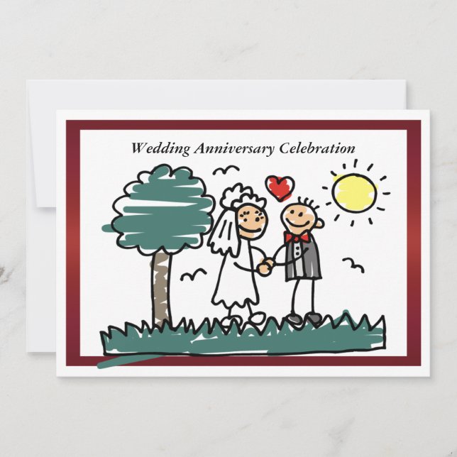 Invitation drôle d'anniversaire de mariage (Devant)