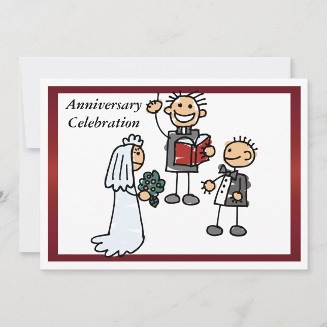 Invitation drôle d'anniversaire de mariage (Devant)