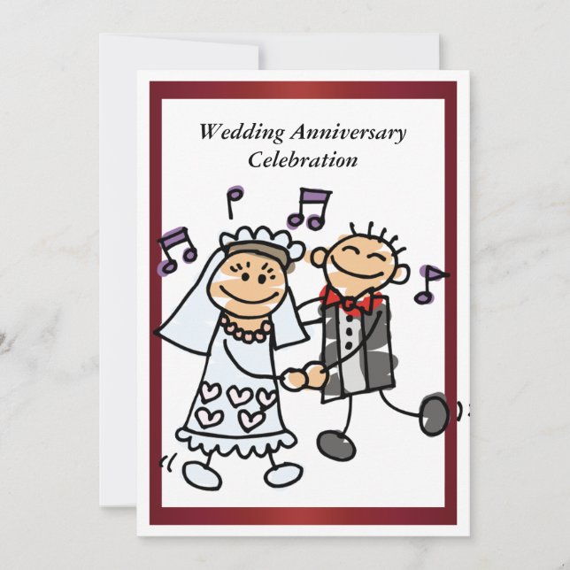 Invitation drôle d'anniversaire de mariage (Devant)