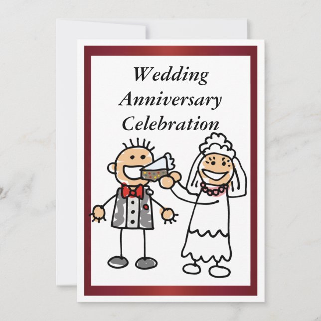 Invitation drôle d'anniversaire de mariage (Devant)