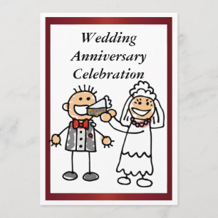 Invitation drôle d'anniversaire de mariage