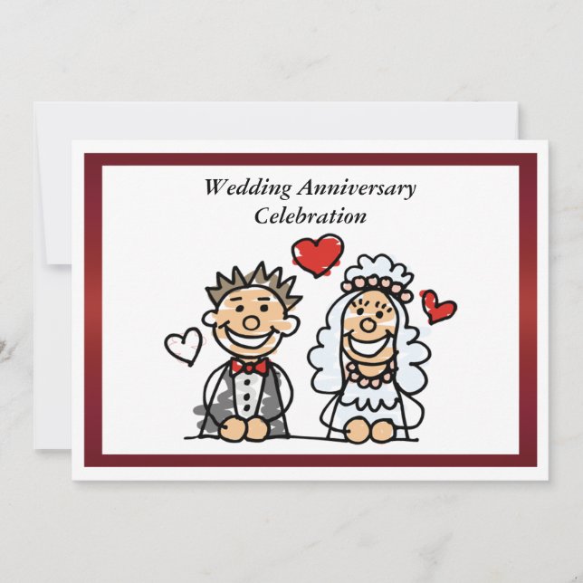 Invitation drôle d'anniversaire de mariage (Devant)
