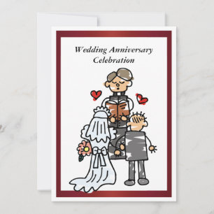 Invitation drôle d'anniversaire de mariage
