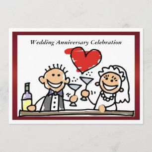 Invitation drôle d'anniversaire de mariage