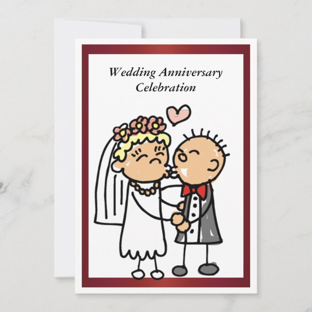 Invitation drôle d'anniversaire de mariage (Devant)