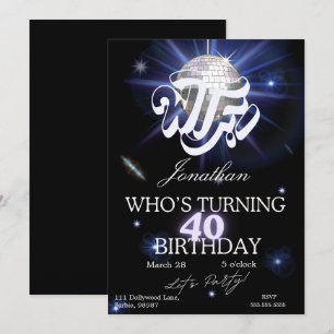Invitation Drôle de 40e Anniversaire WTF Qui a 40 Ans Sarcast
