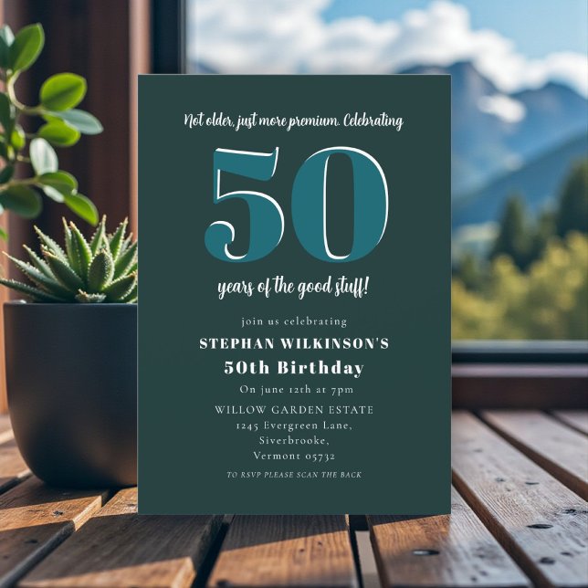 Invitation drôle de 50e anniversaire "Pas plus âgé (Créateur téléchargé)