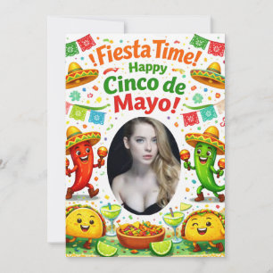 Invitation Drôle de Cinco de Mayo 2026 Fiesta Temps Fête Taco