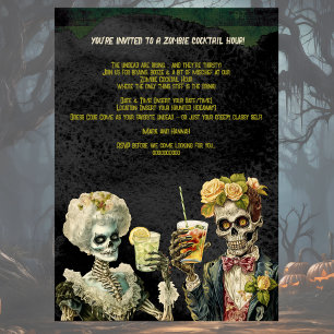 Invitation drôle de cocktail d'Halloween pour soir