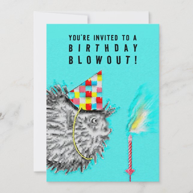 Invitation drôle de fête d'anniversaire (Devant)