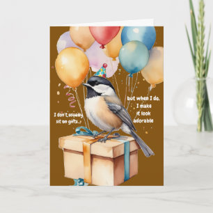 Invitation drôle de fête d'anniversaire de mésange